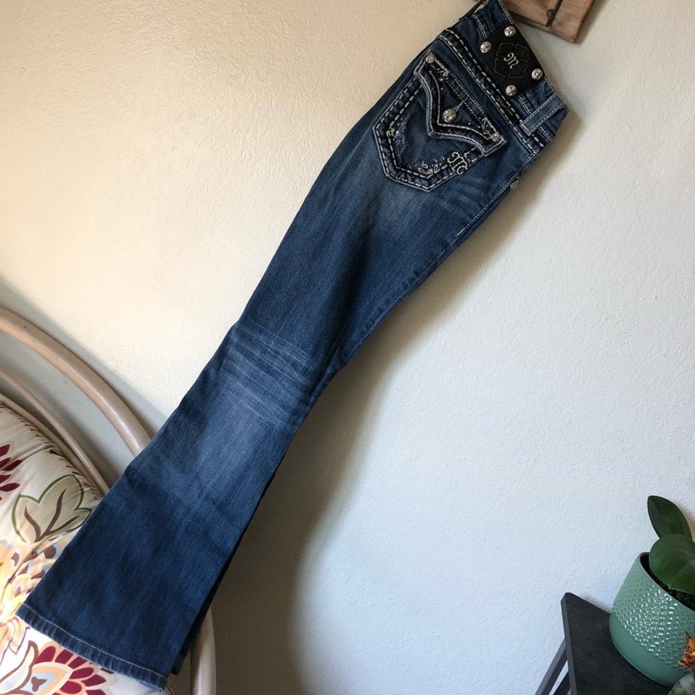 Miss me dark wash rhinestone jeans